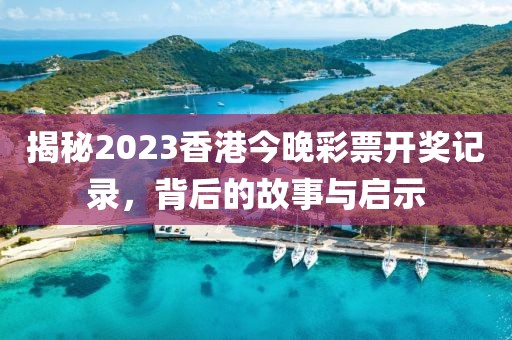 揭秘2023香港今晚彩票开奖记录，背后的故事与启示