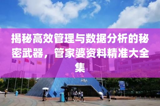 揭秘高效管理与数据分析的秘密武器，管家婆资料精准大全集