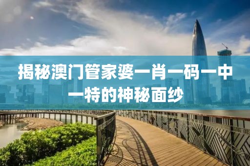揭秘澳门管家婆一肖一码一中一特的神秘面纱