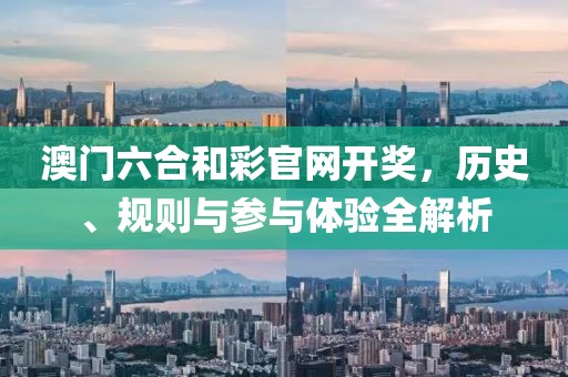 澳门六合和彩官网开奖，历史、规则与参与体验全解析