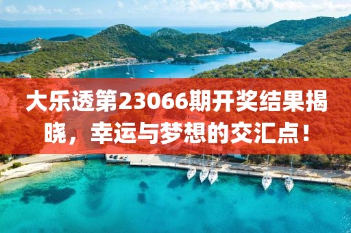 大乐透第23066期开奖结果揭晓，幸运与梦想的交汇点！