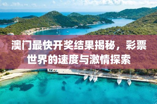 澳门最快开奖结果揭秘，彩票世界的速度与激情探索
