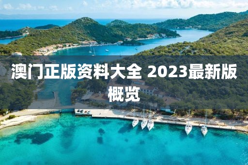 澳门正版资料大全 2023最新版概览