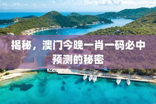揭秘，澳门今晚一肖一码必中预测的秘密