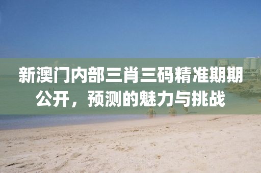 新澳门内部三肖三码精准期期公开，预测的魅力与挑战