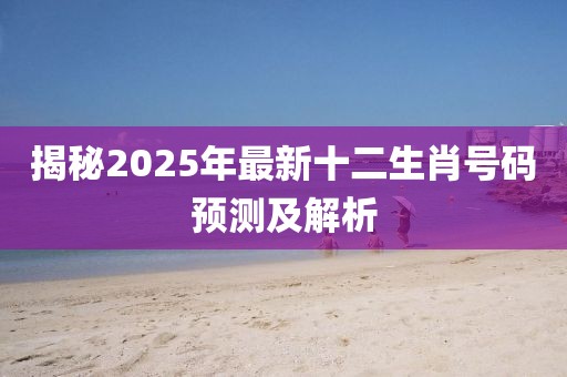 揭秘2025年最新十二生肖号码预测及解析