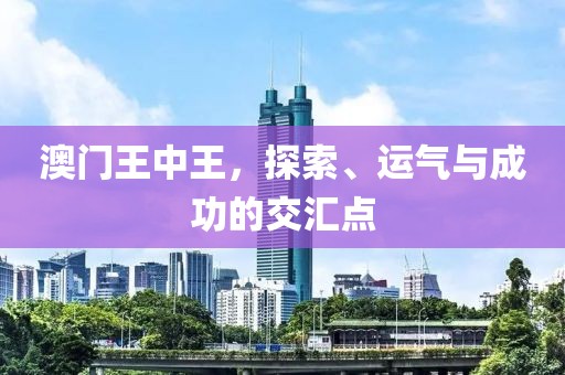 澳门王中王，探索、运气与成功的交汇点