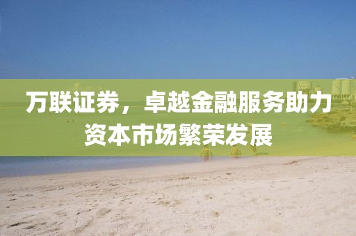 万联证券，卓越金融服务助力资本市场繁荣发展