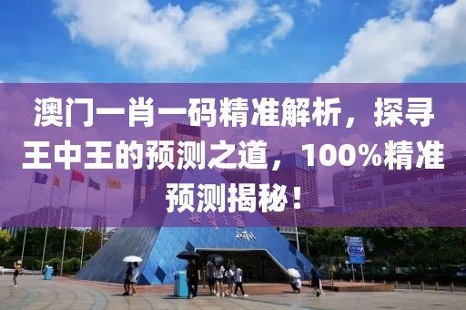 澳门一肖一码精准解析，探寻王中王的预测之道，100%精准预测揭秘！