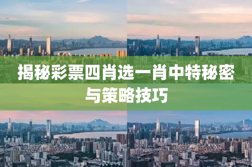 揭秘彩票四肖选一肖中特秘密与策略技巧