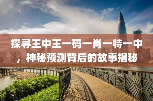 探寻王中王一码一肖一特一中，神秘预测背后的故事揭秘