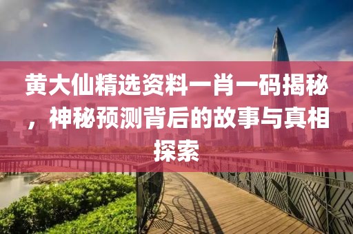 黄大仙精选资料一肖一码揭秘，神秘预测背后的故事与真相探索