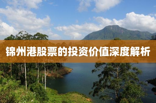 锦州港股票的投资价值深度解析