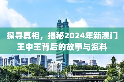 探寻真相，揭秘2024年新澳门王中王背后的故事与资料