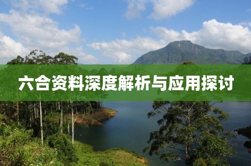 六合资料深度解析与应用探讨
