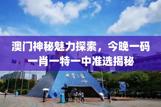 澳门神秘魅力探索，今晚一码一肖一特一中准选揭秘