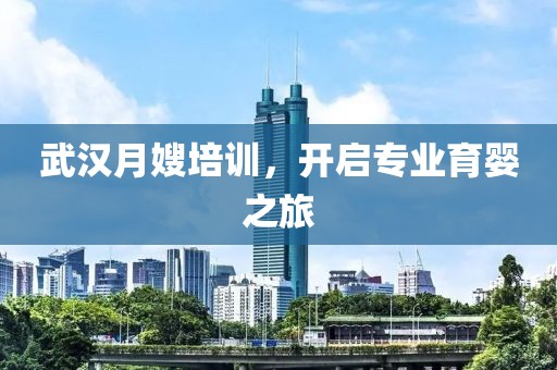 武汉月嫂培训，开启专业育婴之旅