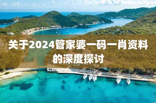关于2024管家婆一码一肖资料的深度探讨