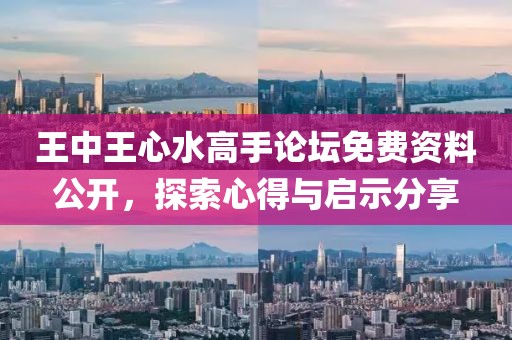 王中王心水高手论坛免费资料公开，探索心得与启示分享