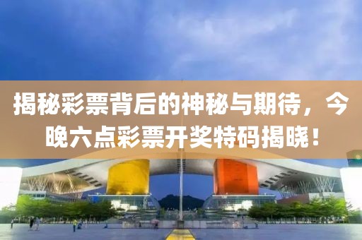 揭秘彩票背后的神秘与期待，今晚六点彩票开奖特码揭晓！