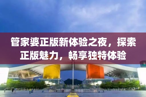 管家婆正版新体验之夜，探索正版魅力，畅享独特体验