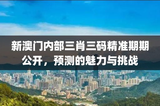 新澳门内部三肖三码精准期期公开，预测的魅力与挑战