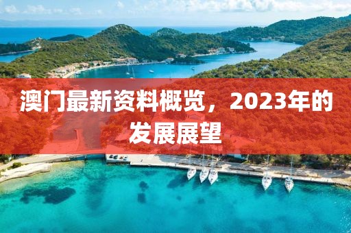 澳门最新资料概览，2023年的发展展望