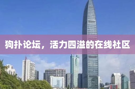 狗扑论坛，活力四溢的在线社区