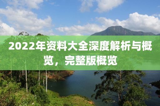 2022年资料大全深度解析与概览，完整版概览