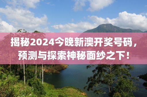 揭秘2024今晚新澳开奖号码，预测与探索神秘面纱之下！