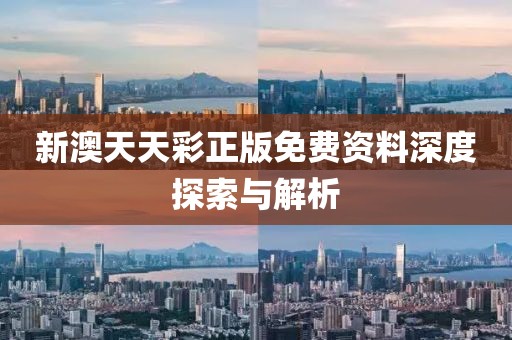 新澳天天彩正版免费资料深度探索与解析