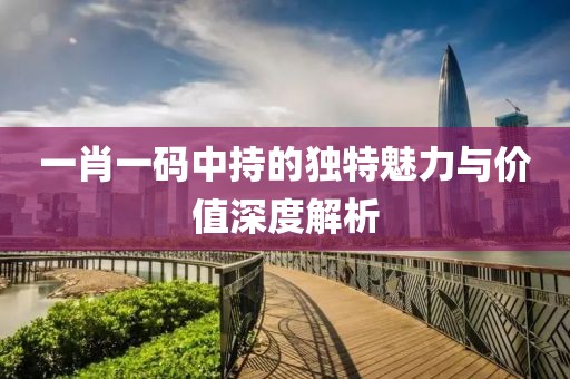 一肖一码中持的独特魅力与价值深度解析