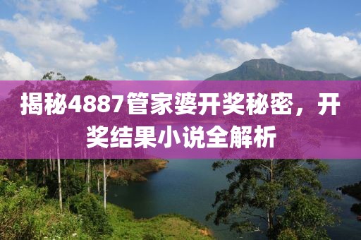 揭秘4887管家婆开奖秘密，开奖结果小说全解析