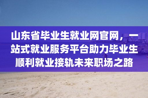 山东省毕业生就业网官网，一站式就业服务平台助力毕业生顺利就业接轨未来职场之路