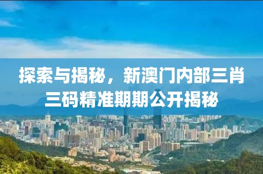 探索与揭秘，新澳门内部三肖三码精准期期公开揭秘