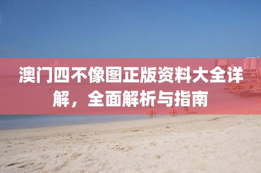 澳门四不像图正版资料大全详解，全面解析与指南