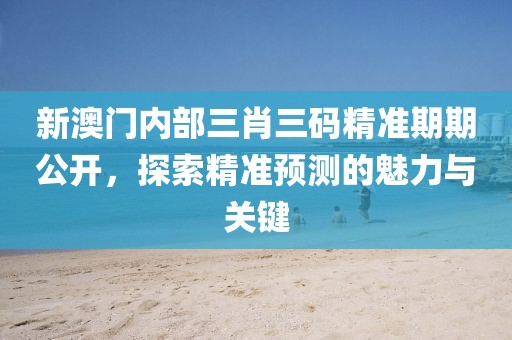 新澳门内部三肖三码精准期期公开，探索精准预测的魅力与关键