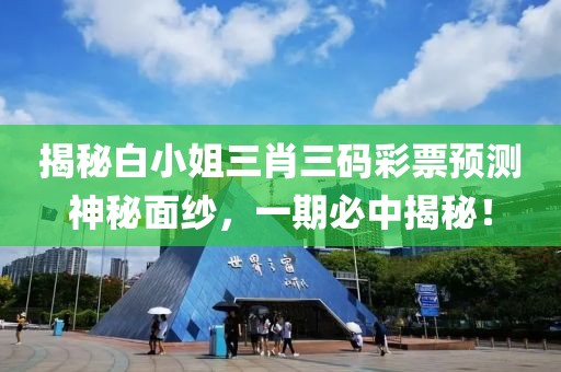 揭秘白小姐三肖三码彩票预测神秘面纱，一期必中揭秘！