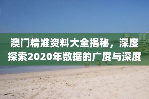 澳门精准资料大全揭秘，深度探索2020年数据的广度与深度