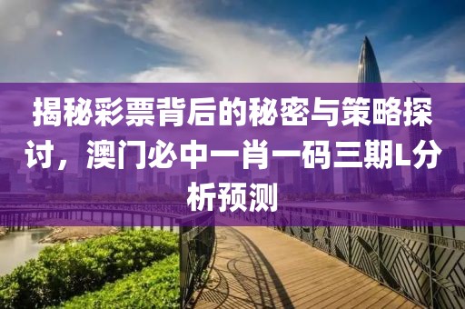 揭秘彩票背后的秘密与策略探讨，澳门必中一肖一码三期L分析预测