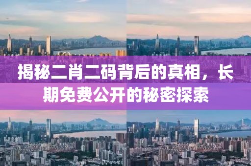 揭秘二肖二码背后的真相，长期免费公开的秘密探索