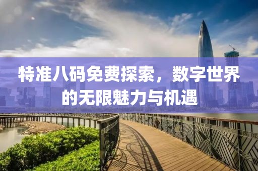 特准八码免费探索，数字世界的无限魅力与机遇