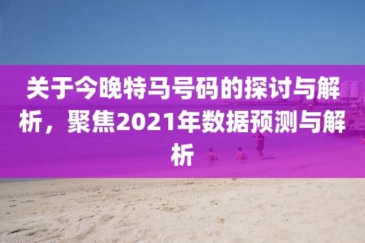 关于今晚特马号码的探讨与解析，聚焦2021年数据预测与解析