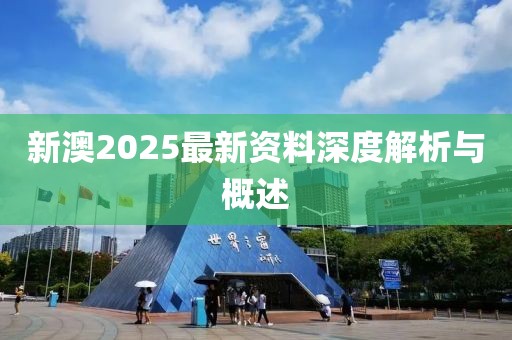 新澳2025最新资料深度解析与概述