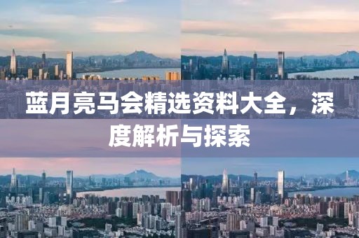 蓝月亮马会精选资料大全，深度解析与探索