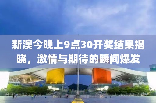 新澳今晚上9点30开奖结果揭晓，激情与期待的瞬间爆发