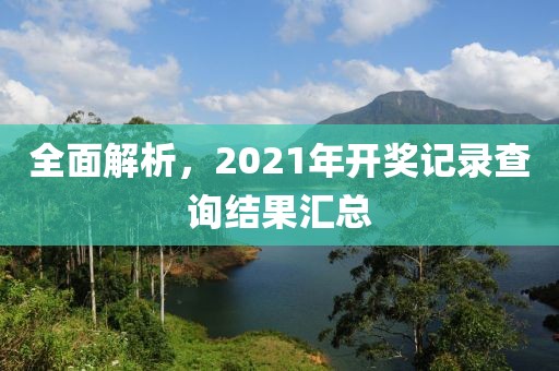 全面解析，2021年开奖记录查询结果汇总