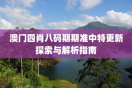 澳门四肖八码期期准中特更新探索与解析指南