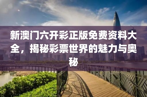 新澳门六开彩正版免费资料大全，揭秘彩票世界的魅力与奥秘